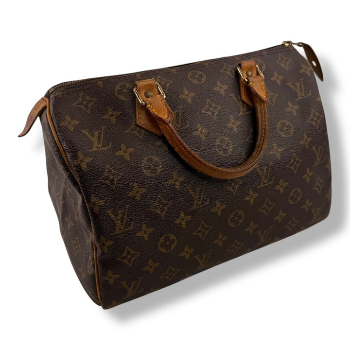 Louis Vuitton Speedy 30 Brown Monogram Handbag - Lux Central