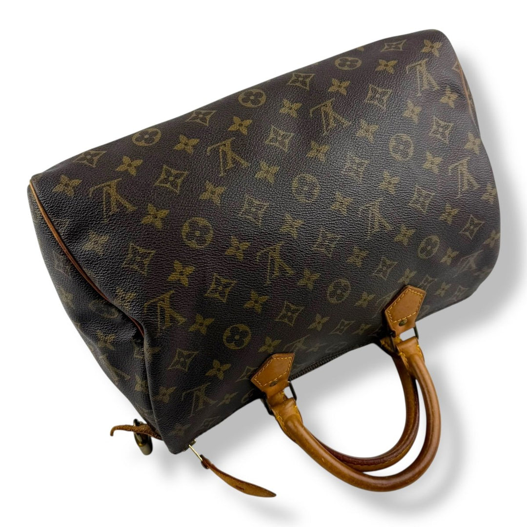 Louis Vuitton Speedy 30 Brown Monogram Handbag - Lux Central