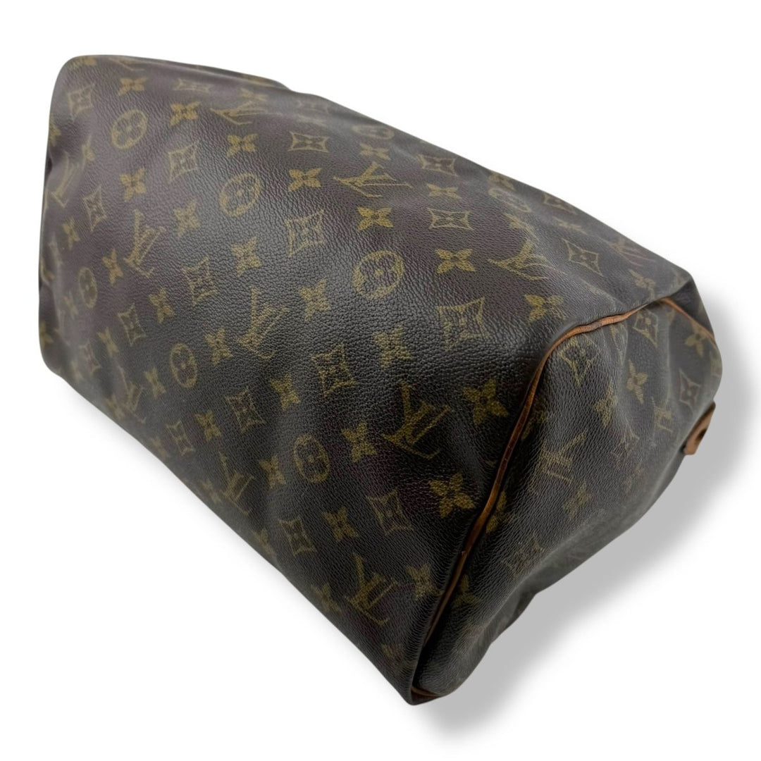 Louis Vuitton Speedy 30 Brown Monogram Handbag - Lux Central