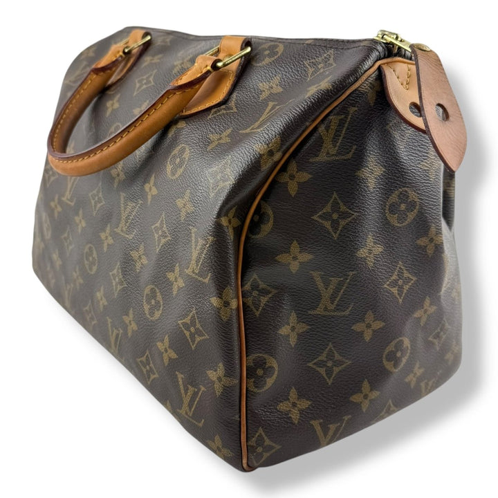 Louis Vuitton Speedy 30 Brown Monogram Handbag - Lux Central