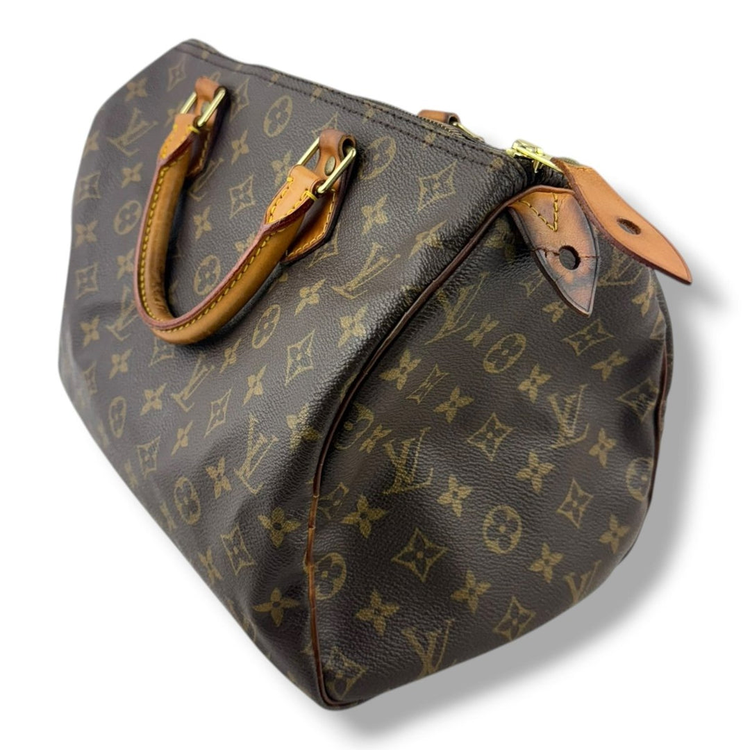 Louis Vuitton Speedy 30 Brown Monogram Handbag - Lux Central