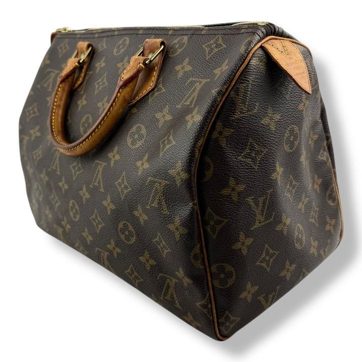 Louis Vuitton Speedy 30 Brown Monogram Handbag - Lux Central