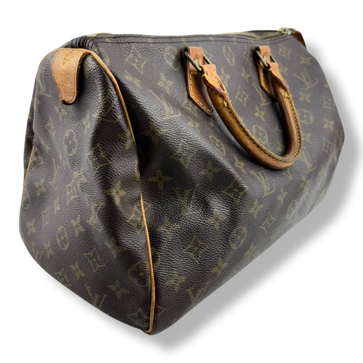 Louis Vuitton Speedy 30 Brown Monogram Handbag - Lux Central