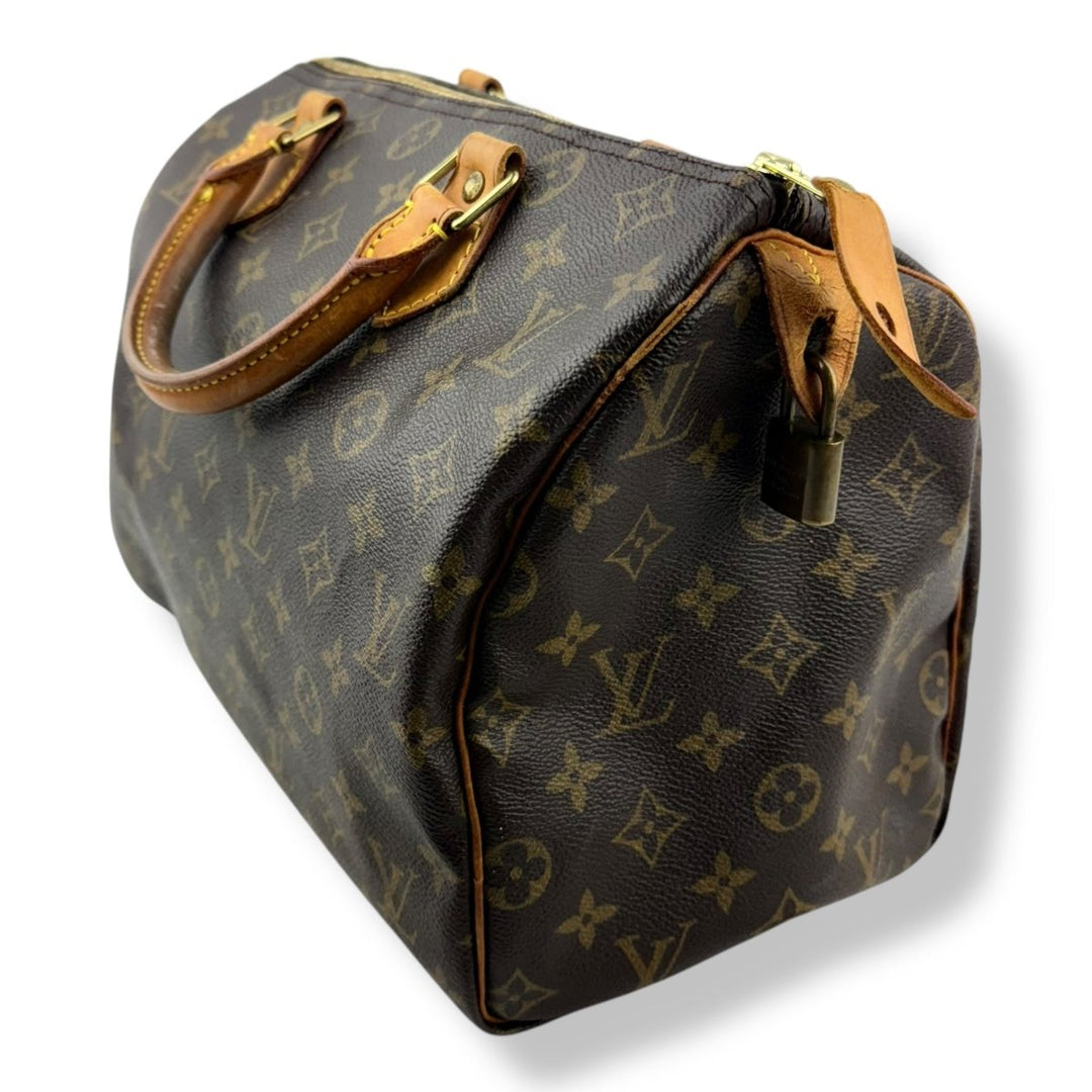 Louis Vuitton Speedy 30 Brown Monogram Handbag - Lux Central