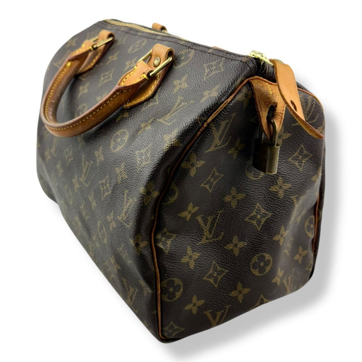 Louis Vuitton Speedy 30 Brown Monogram Handbag - Lux Central