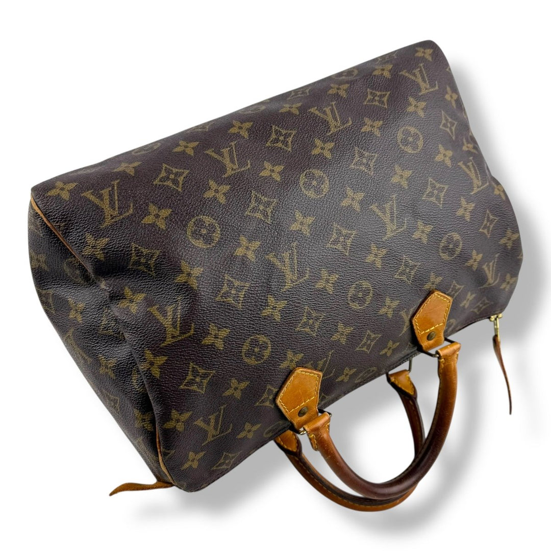 Louis Vuitton Speedy 30 Brown Monogram Handbag - Lux Central