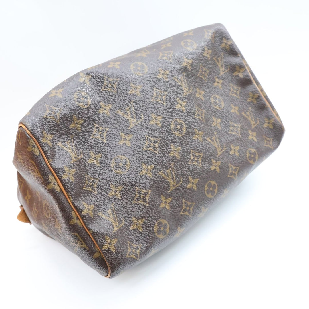 Louis Vuitton Speedy 30 Brown Monogram Handbag - Lux Central