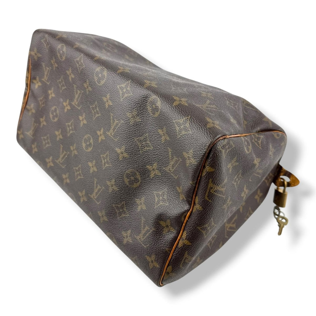 Louis Vuitton Speedy 30 Brown Monogram Handbag - Lux Central
