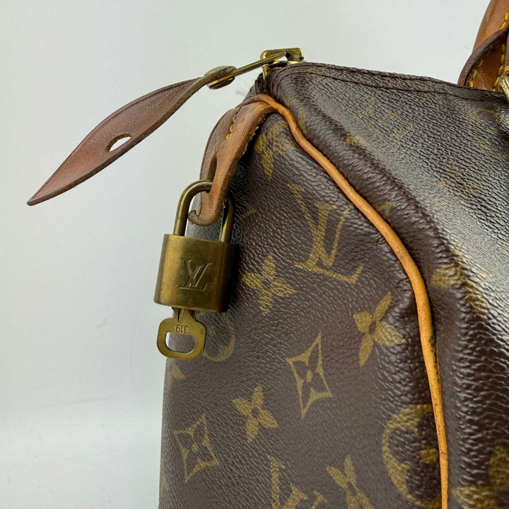Louis Vuitton Speedy 30 Brown Monogram Handbag - Lux Central