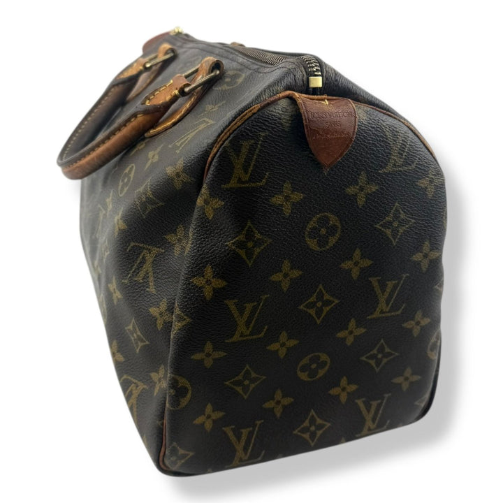 Louis Vuitton Speedy 30 Brown Monogram Handbag - Lux Central