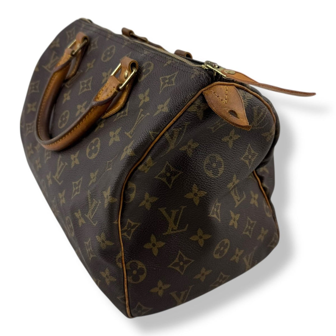 Louis Vuitton Speedy 30 Brown Monogram Handbag - Lux Central