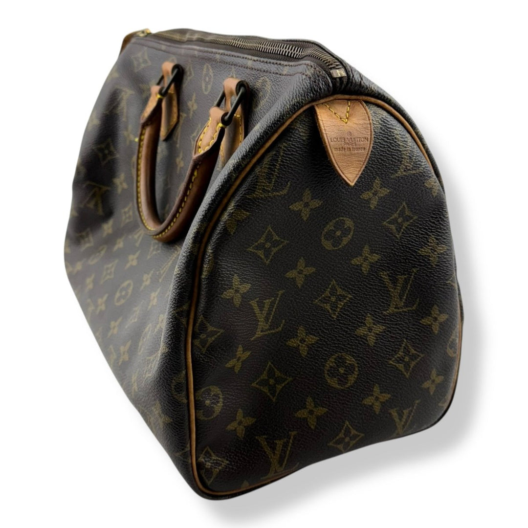 Louis Vuitton Speedy 30 Brown Monogram Handbag - Lux Central