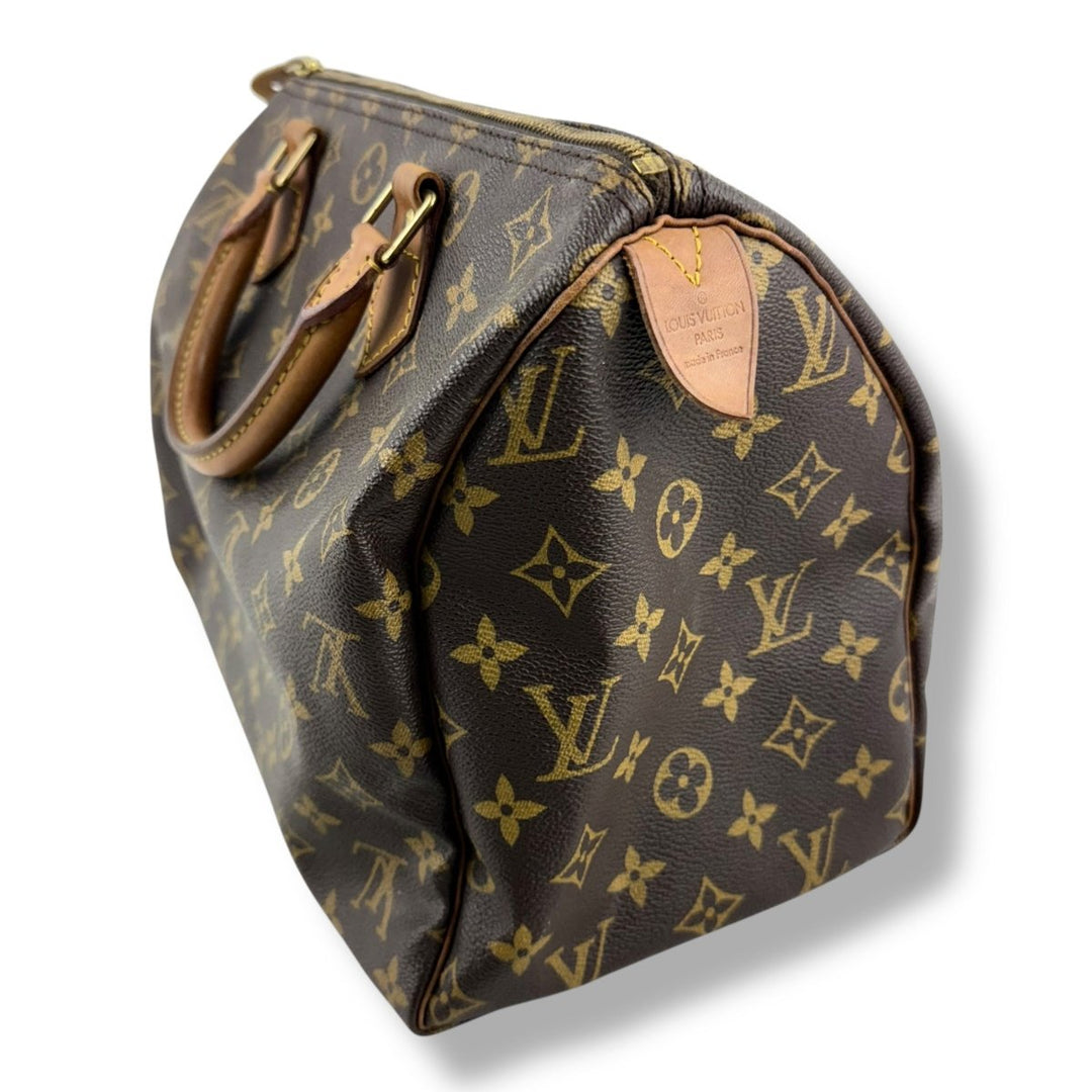 Louis Vuitton Speedy 30 Brown Monogram Handbag - Lux Central