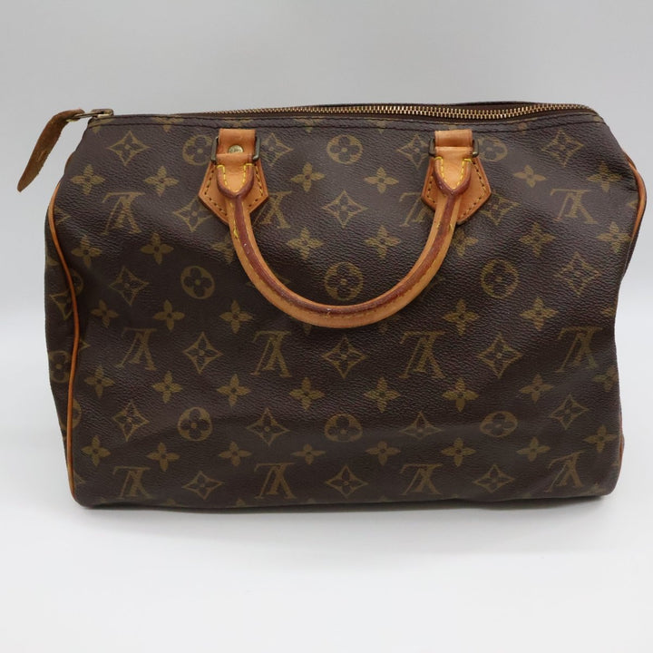 Louis Vuitton Speedy 30 Brown Monogram Handbag - Lux Central