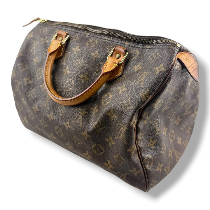 Louis Vuitton Speedy 30 Brown Monogram Handbag - Lux Central