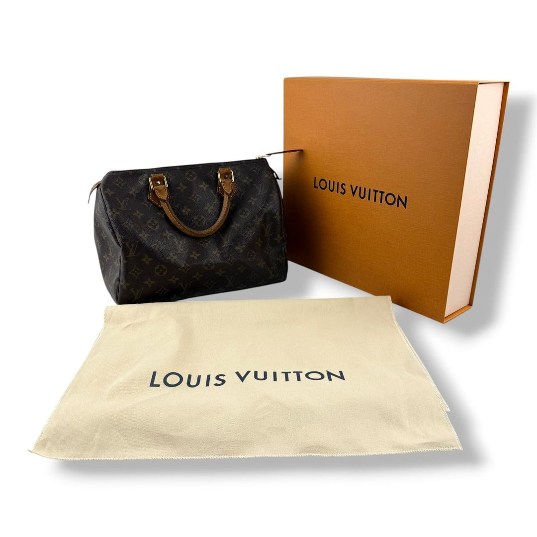 Louis Vuitton Speedy 30 Brown Monogram Handbag - Lux Central