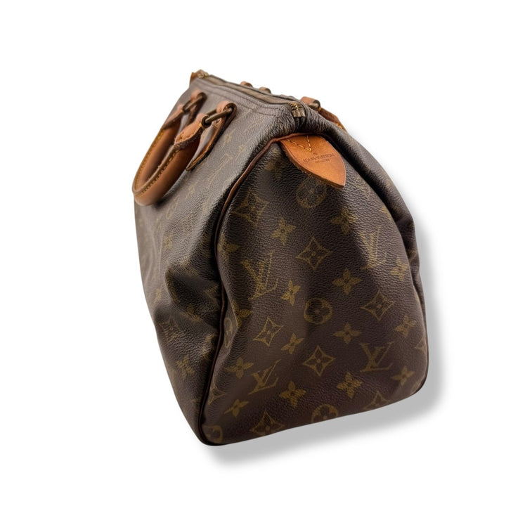 Louis Vuitton Speedy 30 Brown Monogram Handbag - Lux Central