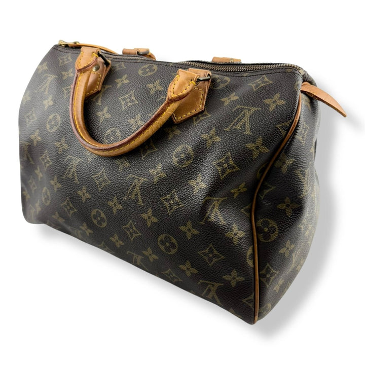 Louis Vuitton Speedy 30 Brown Monogram Handbag - Lux Central