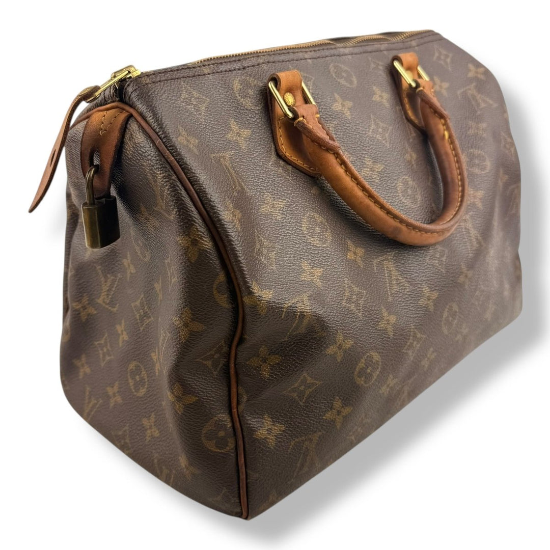 Louis Vuitton Speedy 30 Brown Monogram Handbag - Lux Central