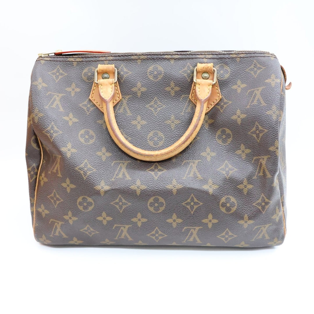 Louis Vuitton Speedy 30 Brown Monogram Handbag - Lux Central