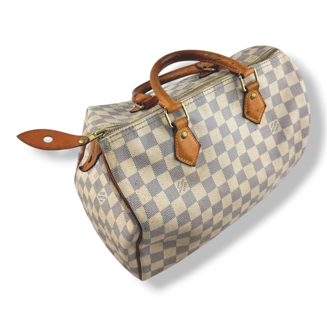 Louis Vuitton Speedy 30 Damier Azur Handbag - Lux Central