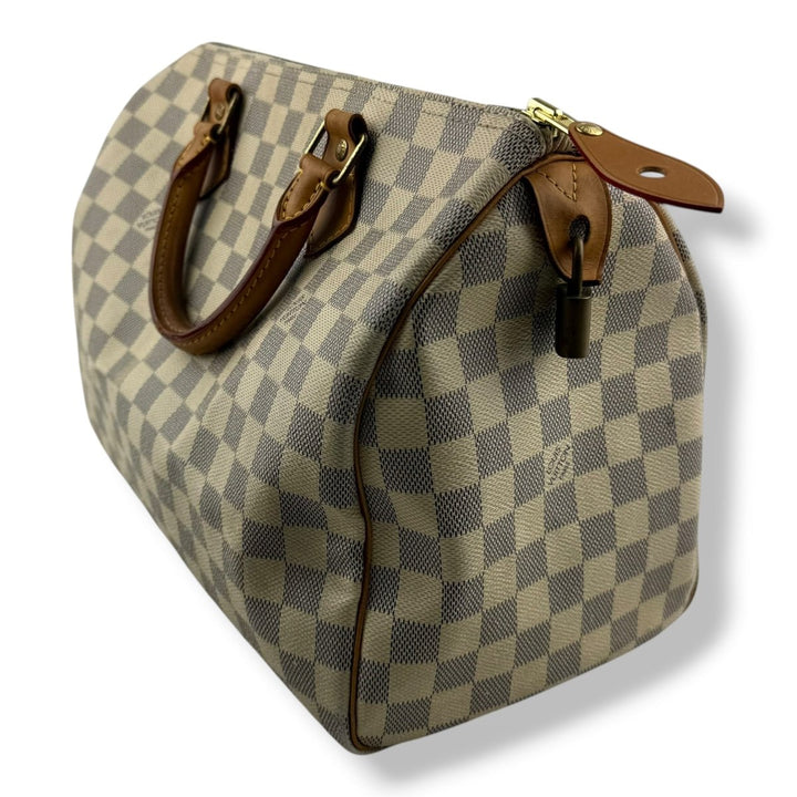 Louis Vuitton Speedy 30 Damier Azur Handbag - Lux Central