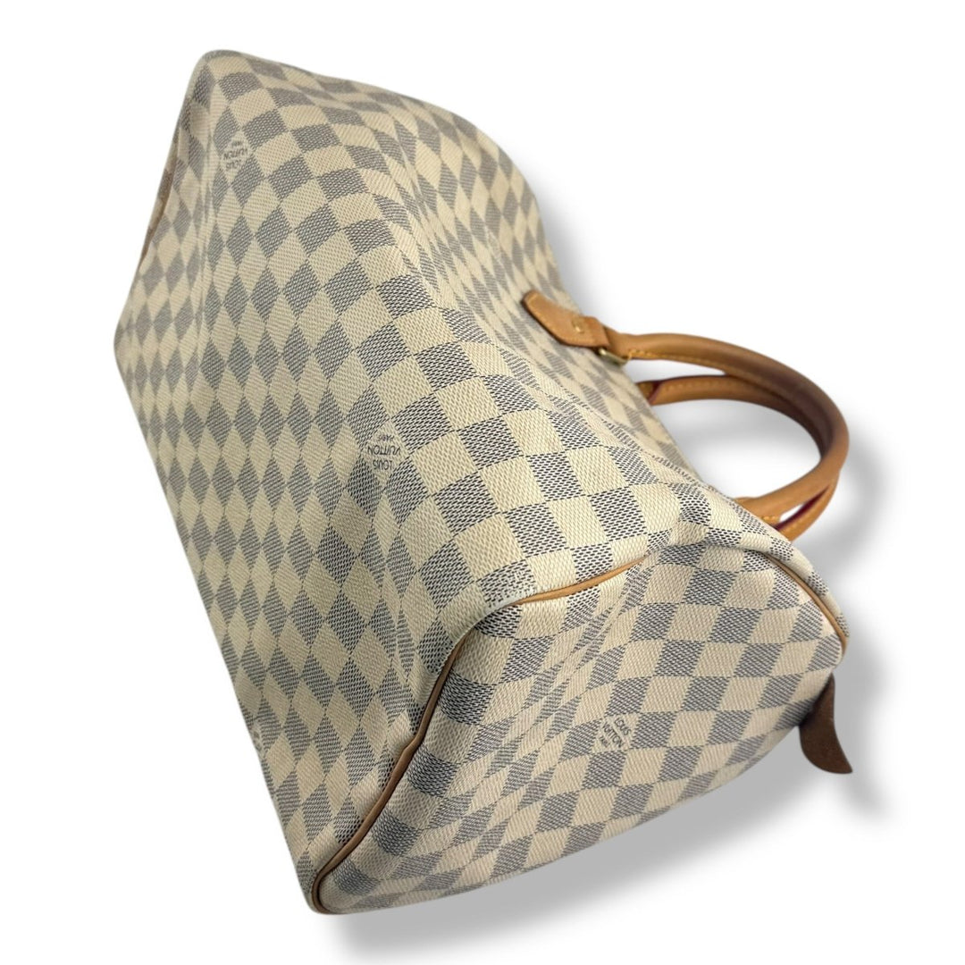 Louis Vuitton Speedy 30 Damier Azur Handbag - Lux Central