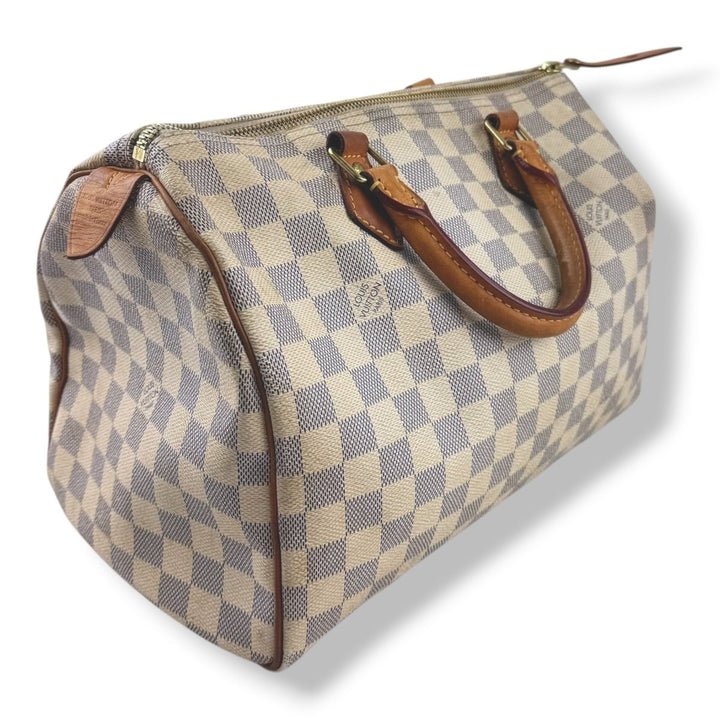 Louis Vuitton Speedy 30 Damier Azur Handbag - Lux Central