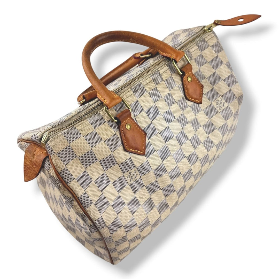 Louis Vuitton Speedy 30 Damier Azur Handbag - Lux Central
