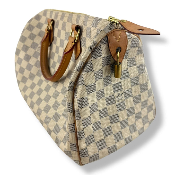 Louis Vuitton Speedy 30 Damier Azur Handbag - Lux Central
