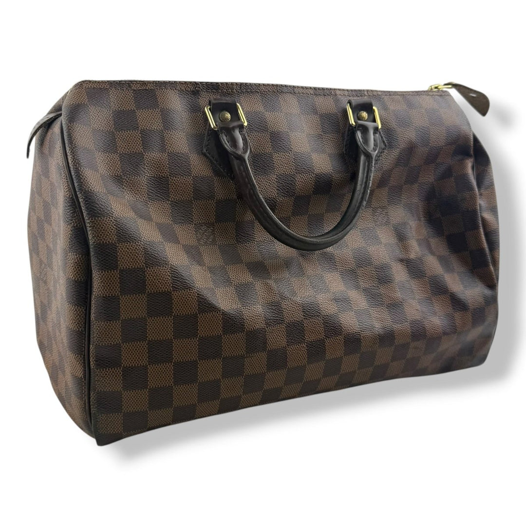 Louis Vuitton Speedy 35 Brown Damier Handbag - Lux Central