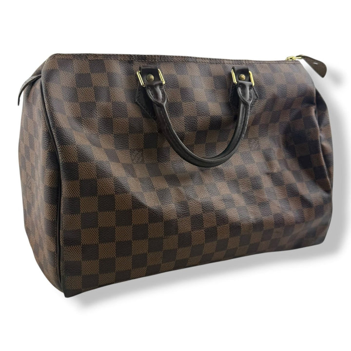 Louis Vuitton Speedy 35 Brown Damier Handbag - Lux Central