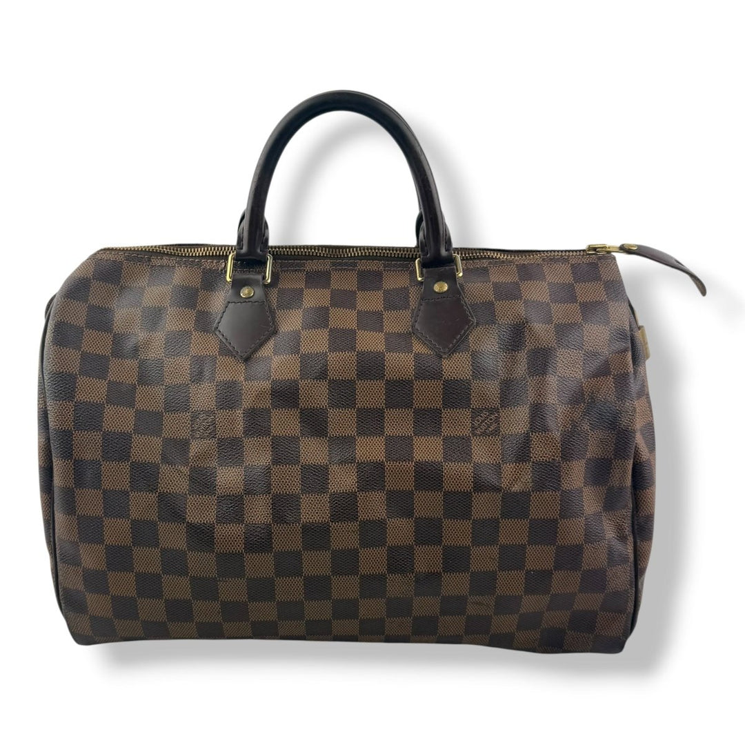 Louis Vuitton Speedy 35 Brown Damier Handbag - Lux Central