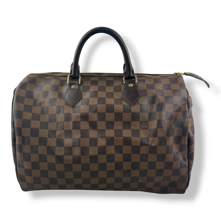 Louis Vuitton Speedy 35 Brown Damier Handbag - Lux Central