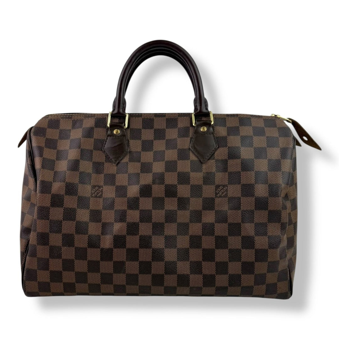 Louis Vuitton Speedy 35 Brown Damier Handbag - Lux Central