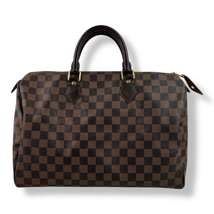 Louis Vuitton Speedy 35 Brown Damier Handbag - Lux Central