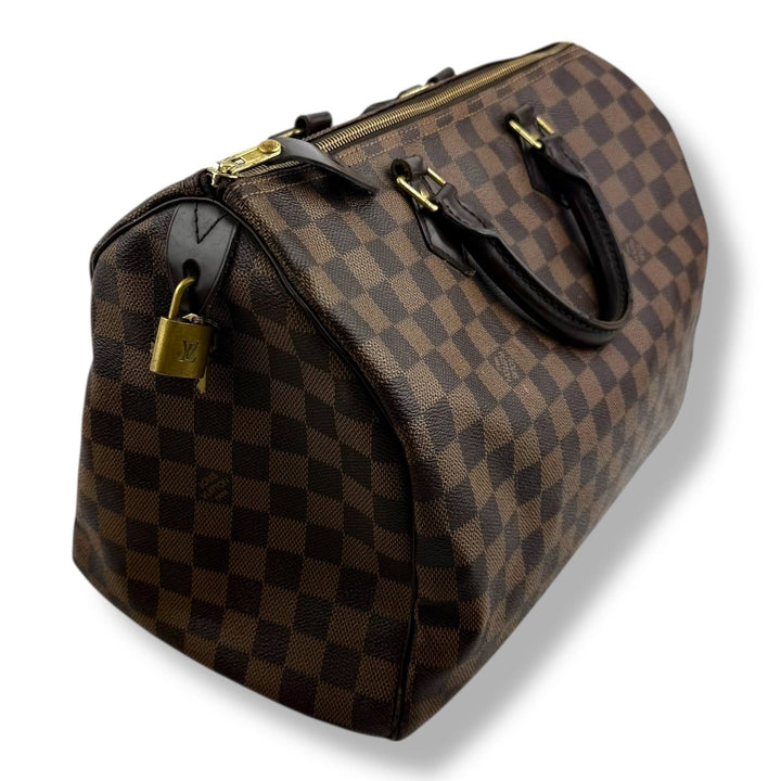 Louis Vuitton Speedy 35 Brown Damier Handbag - Lux Central