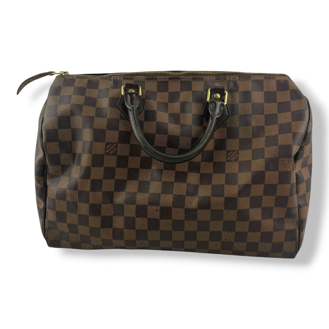 Louis Vuitton Speedy 35 Brown Damier Handbag - Lux Central