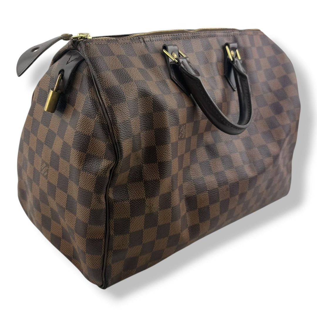 Louis Vuitton Speedy 35 Brown Damier Handbag - Lux Central