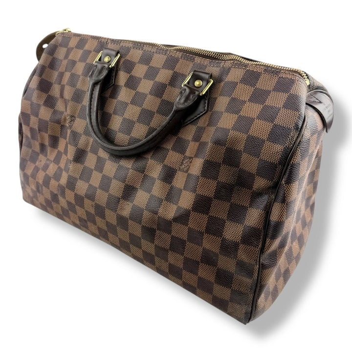 Louis Vuitton Speedy 35 Brown Damier Handbag - Lux Central