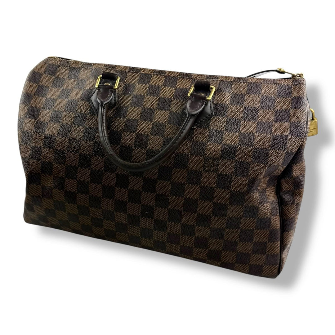 Louis Vuitton Speedy 35 Brown Damier Handbag - Lux Central