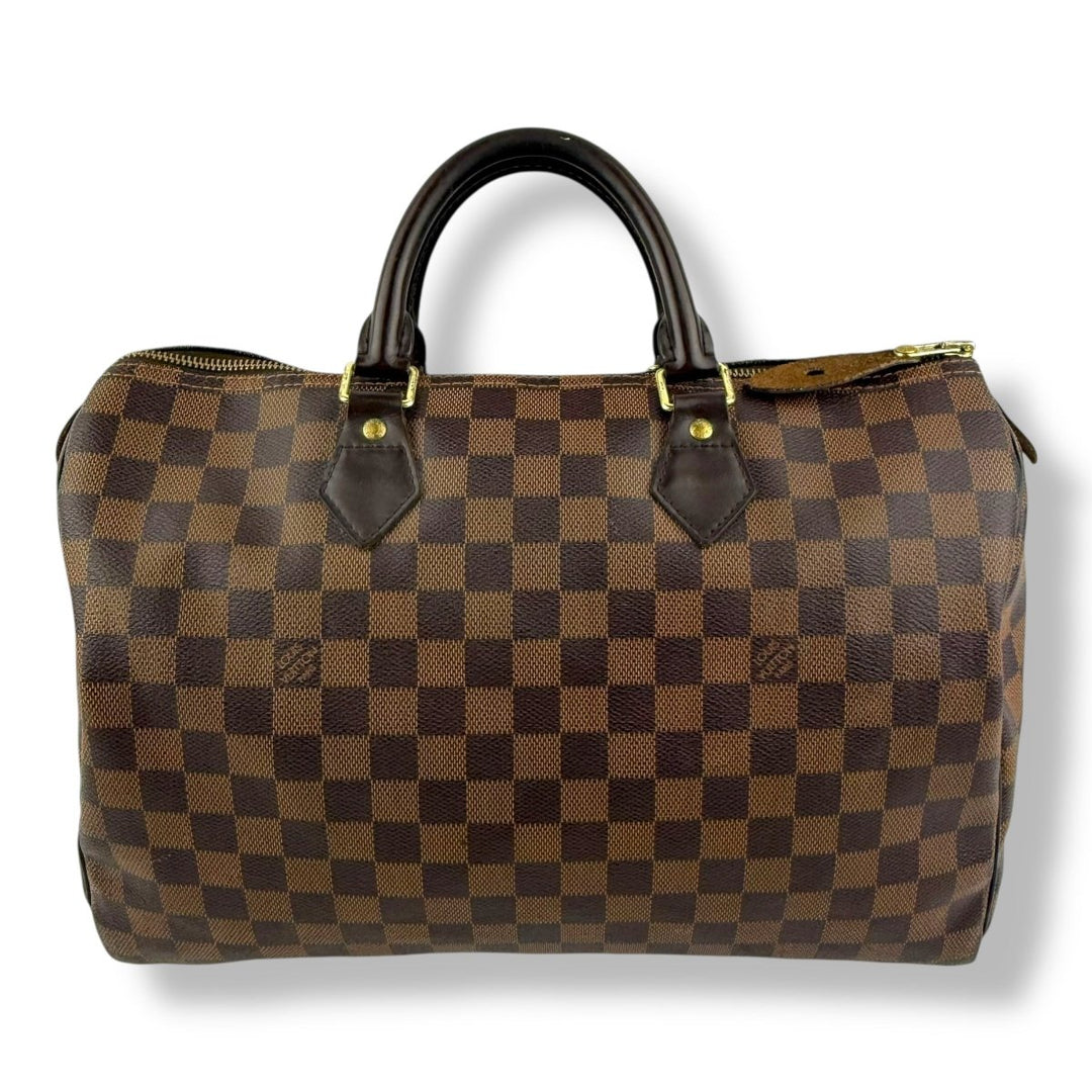 Louis Vuitton Speedy 35 Brown Damier Handbag - Lux Central