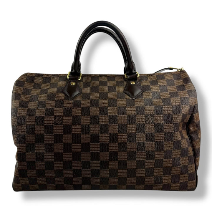 Louis Vuitton Speedy 35 Brown Damier Handbag - Lux Central