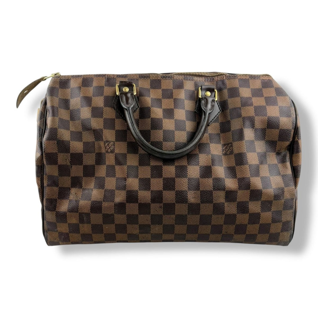 Louis Vuitton Speedy 35 Brown Damier Handbag - Lux Central