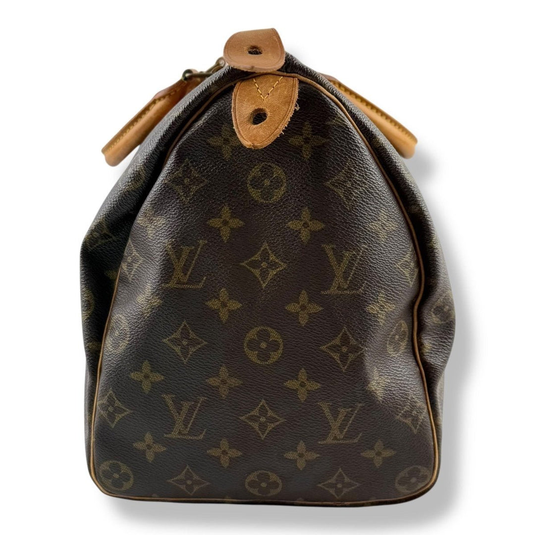 Louis Vuitton Speedy 35 Brown Monogram Handbag - Lux Central