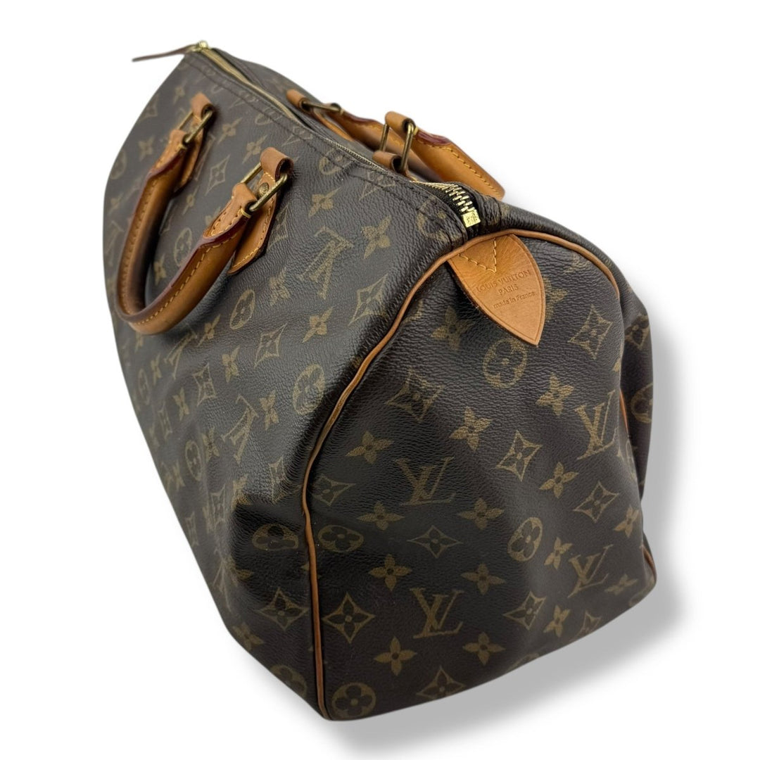 Louis Vuitton Speedy 35 Brown Monogram Handbag - Lux Central