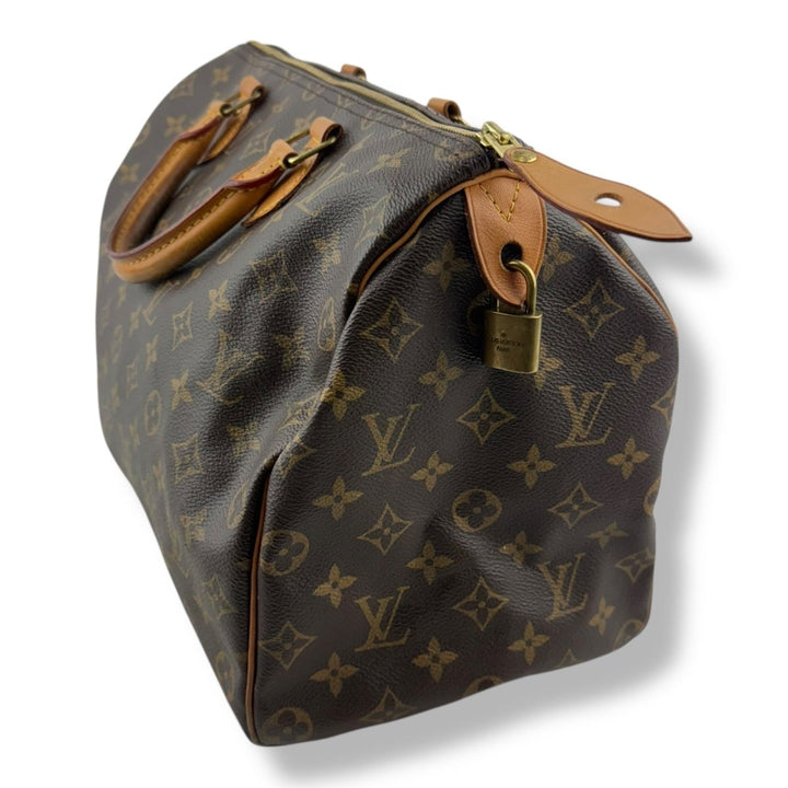 Louis Vuitton Speedy 35 Brown Monogram Handbag - Lux Central
