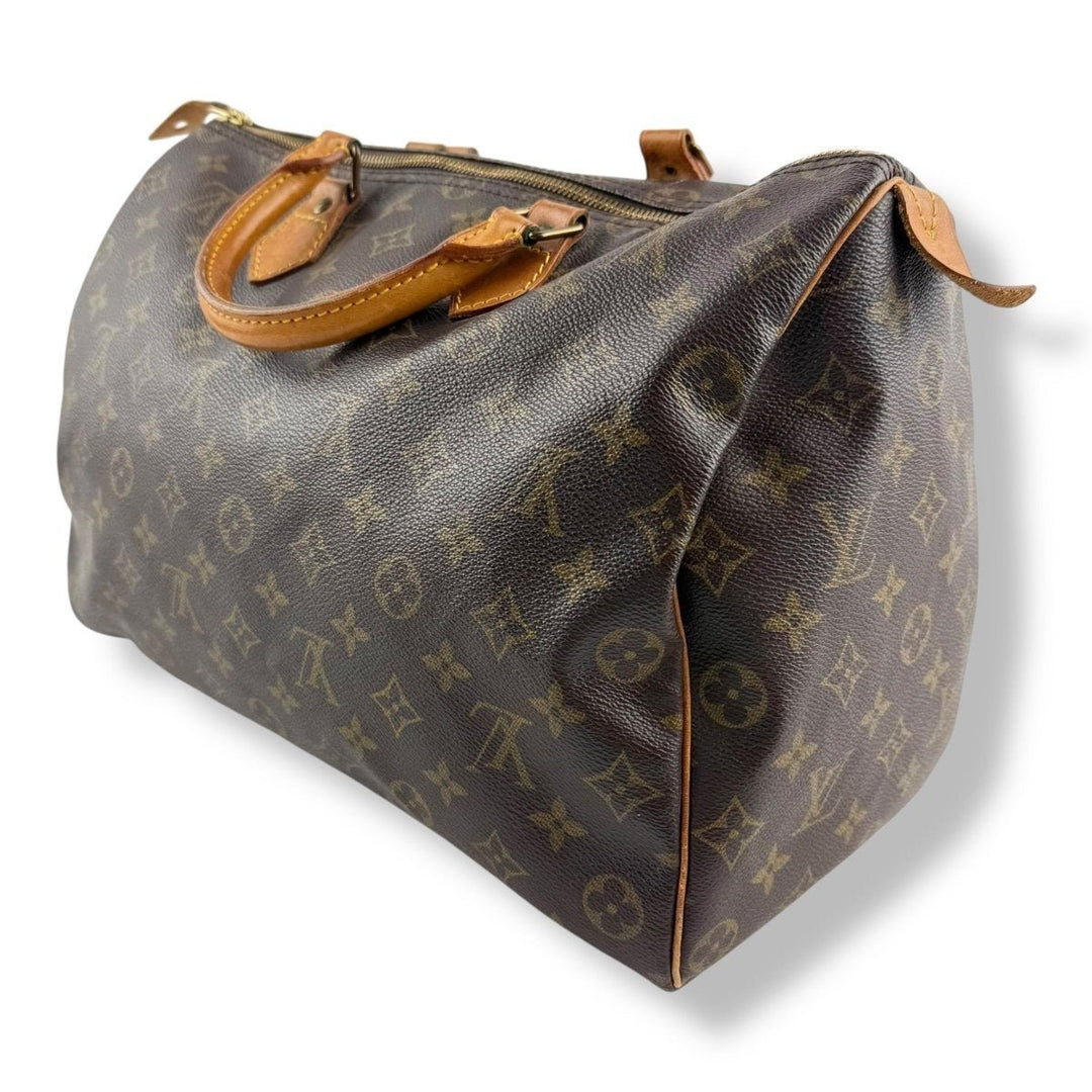 Louis Vuitton Speedy 35 Brown Monogram Handbag - Lux Central