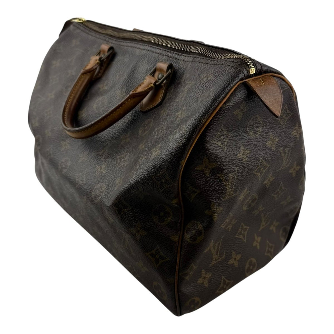 Louis Vuitton Speedy 35 Brown Monogram Handbag - Lux Central