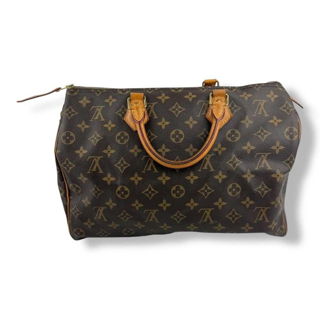 Louis Vuitton Speedy 35 Brown Monogram Handbag - Lux Central